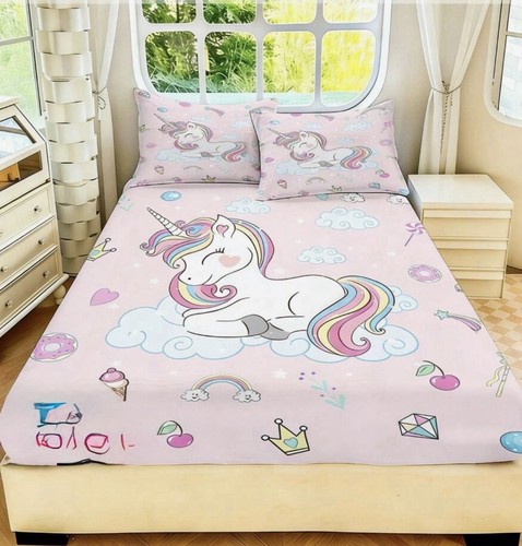 3pcs kids unicorn bedding - kids,