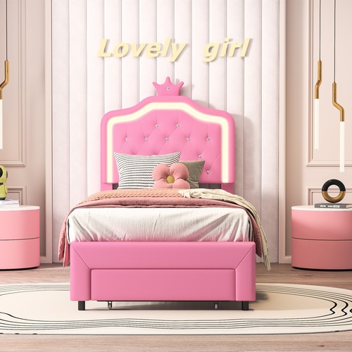Upholstered kids bed single - bed,