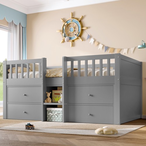 3ft single wooden storage - storage, bed