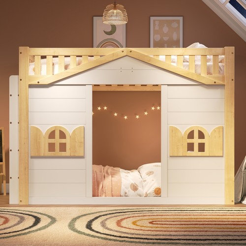 3ft single wooden house bunk - 3ft,