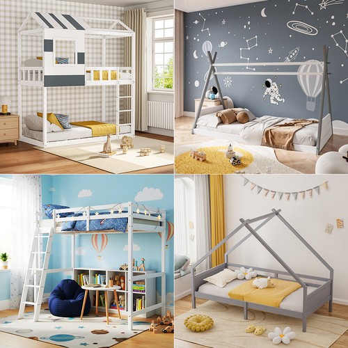 Kids house bed - bed, single