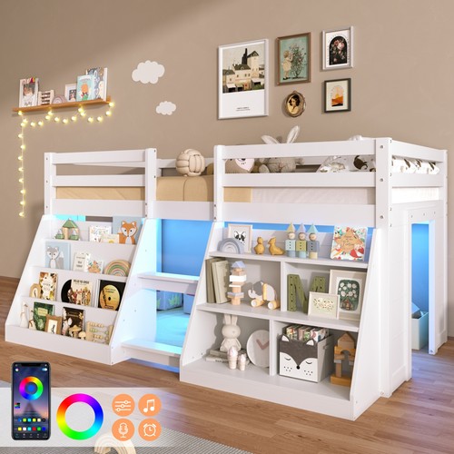 3ft single wooden low - loft, bed