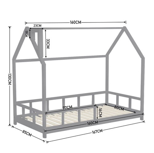Kid house bed - bed, frame
