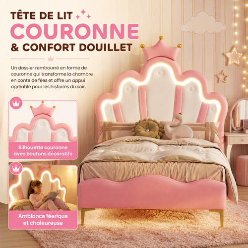 Crown headboard kids bed base - crown,